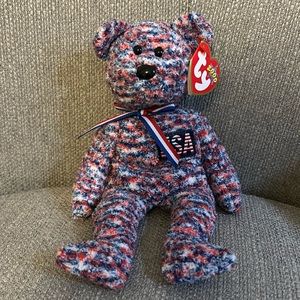 USA beanie baby bear